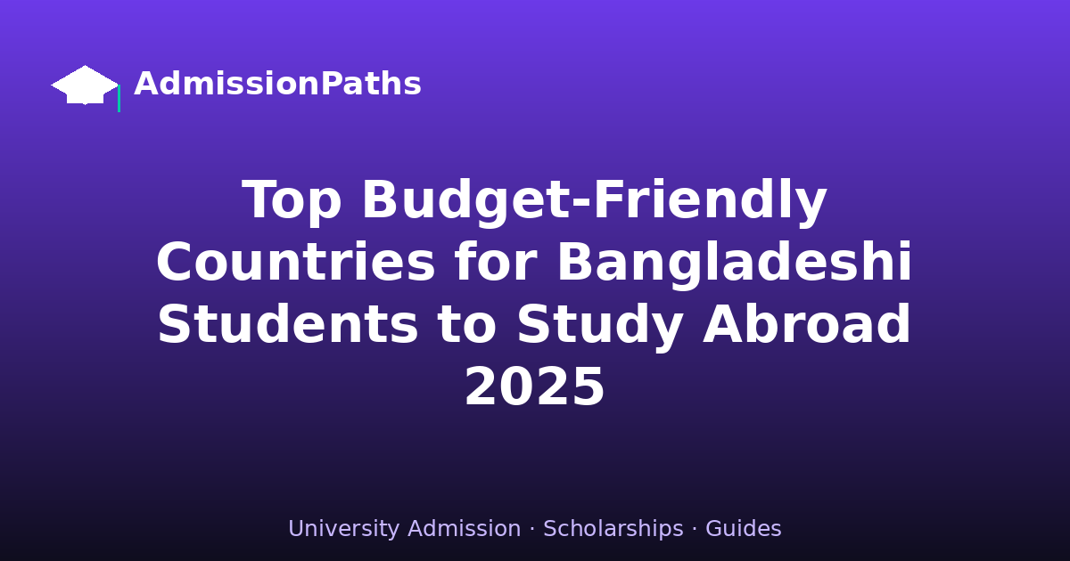 Top Budget-Friendly Countries for Bangladeshi Students to Study Abroad 2025